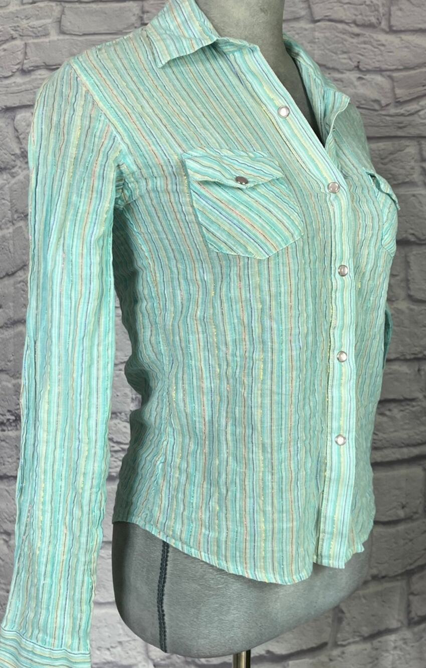 Vintage Y2K Panhandle Slim Slim Fit Western Style Button Down Shirt